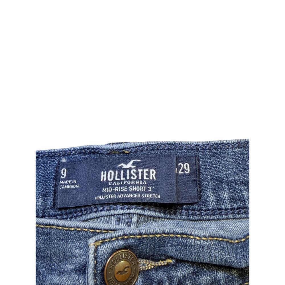 Hollister Mid-Rise Demin Roll Cuff Shorts 3 inch inseam Size 29 - Picture 3 of 6